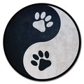 Signmission Yin Yang Paws Circle Vinyl Laminated Decal D-8-CIR-Yin Yang Paws